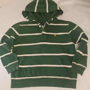 Polo by Ralph Lauren Green and White Striped Kids Hoodie